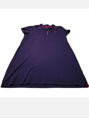 Women’s 2X U.S. Polo Assn. Polo Purple/Red Mini Dress with Tipped Design